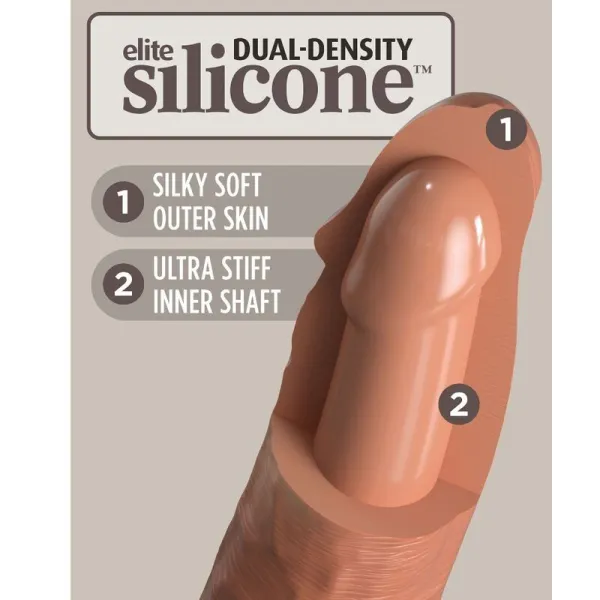 Elite Bequemer Verstellbarer Gurt mit Dildo 17,8 cm von King Cock | Fesselliebe.de
