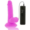 Flexibler Vibrierender Dildo Lila 17 cm -O- 3,3 cm von Diversia