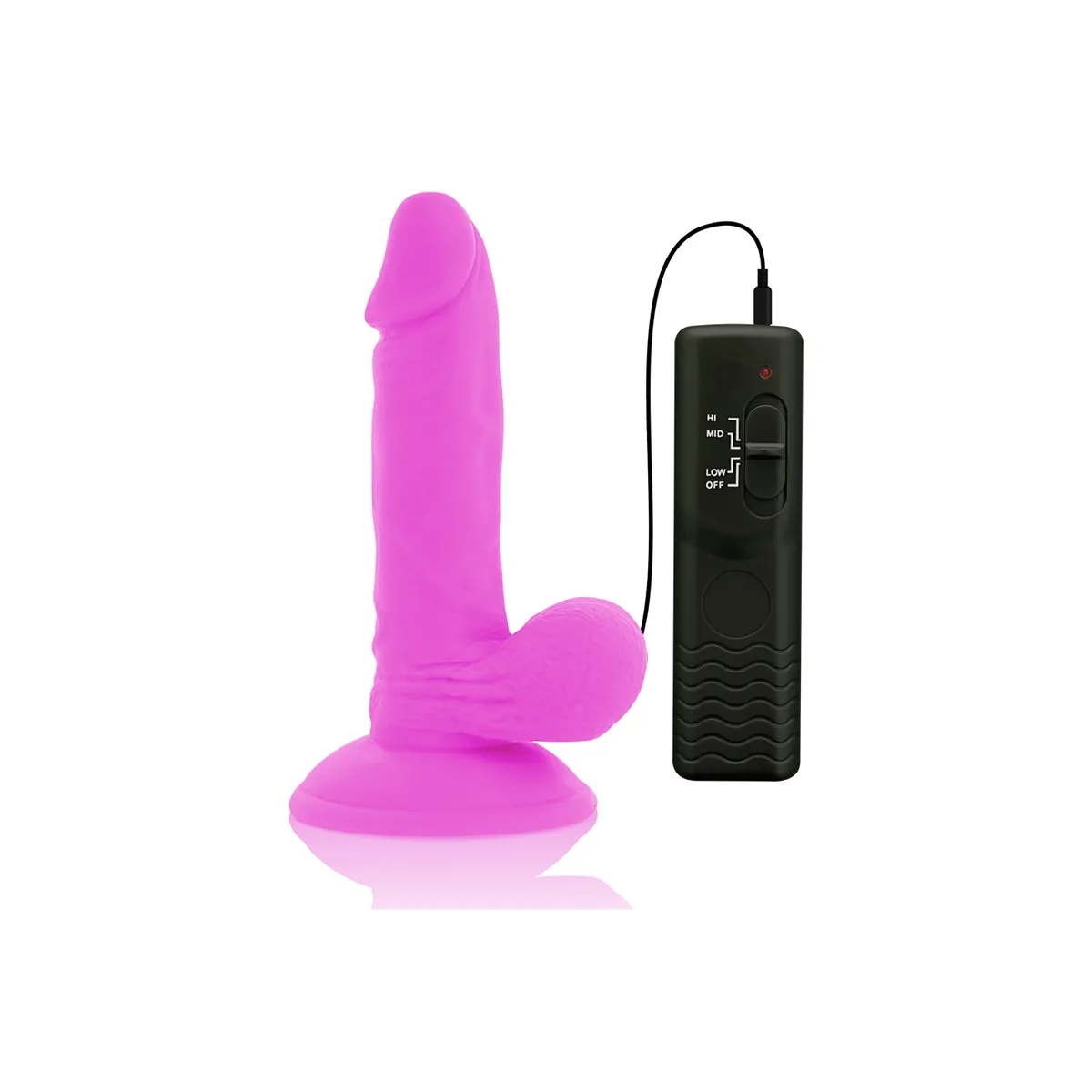 Flexibler Vibrierender Dildo Lila 17 cm -O- 3,3 cm von Diversia | Fesselliebe.de