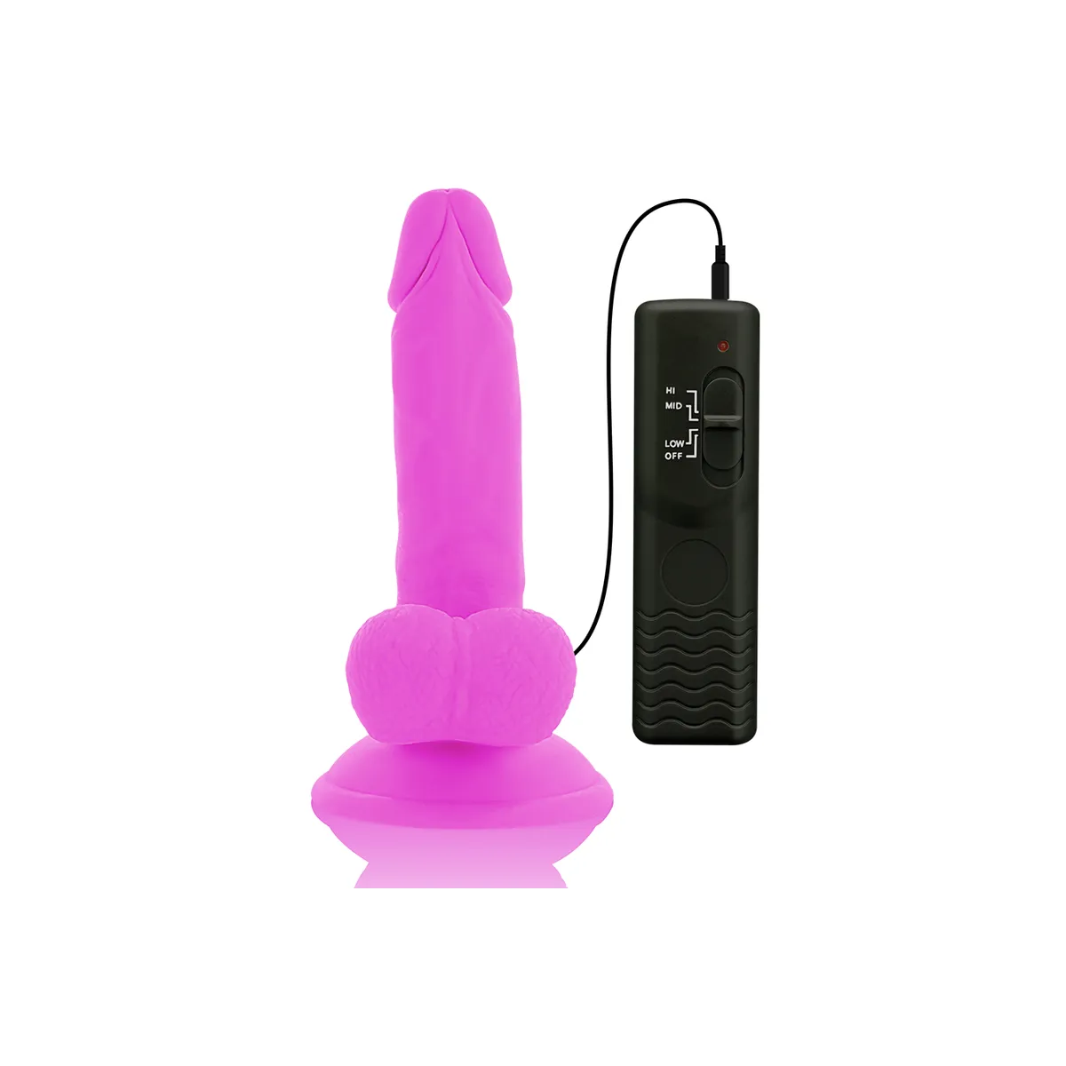Flexibler Vibrierender Dildo Lila 17 cm -O- 3,3 cm von Diversia | Fesselliebe.de