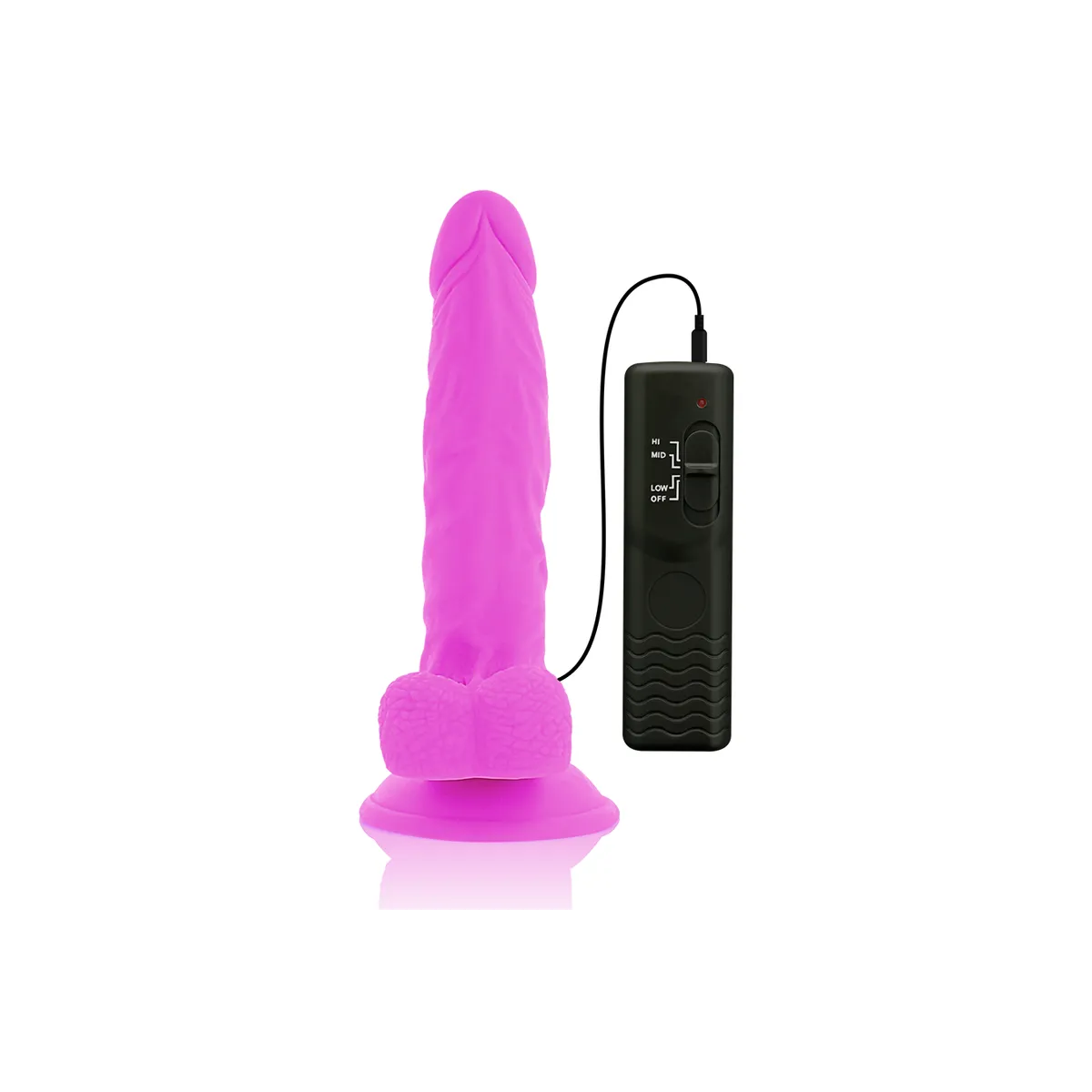 Flexibler Vibrierender Dildo Lila 18 cm -O- 4 cm von Diversia | Fesselliebe.de