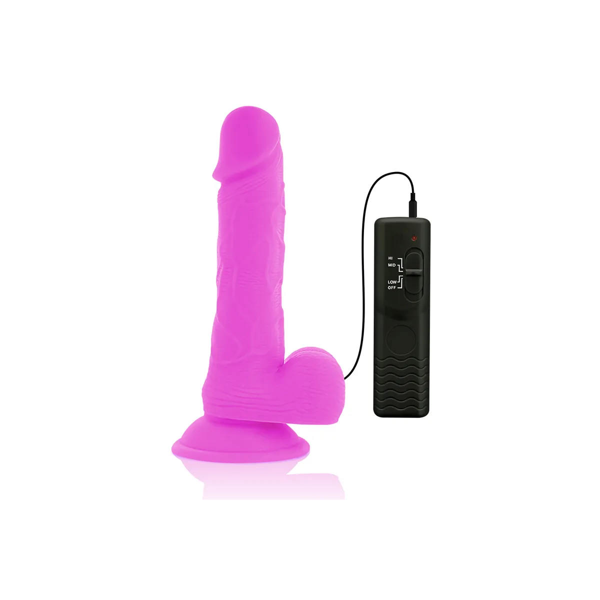Flexibler Vibrierender Dildo Lila 20,5 cm -O- 4,2 cm von Diversia | Fesselliebe.de
