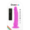 Flexibler Vibrierender Dildo Lila 21 cm -O- 4,9 cm von Diversia