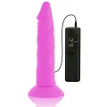 Flexibler Vibrierender Dildo Lila 23 cm -O- 4,3 cm von Diversia