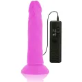 Flexibler Vibrierender Dildo Lila 23 cm -O- 4,3 cm von Diversia