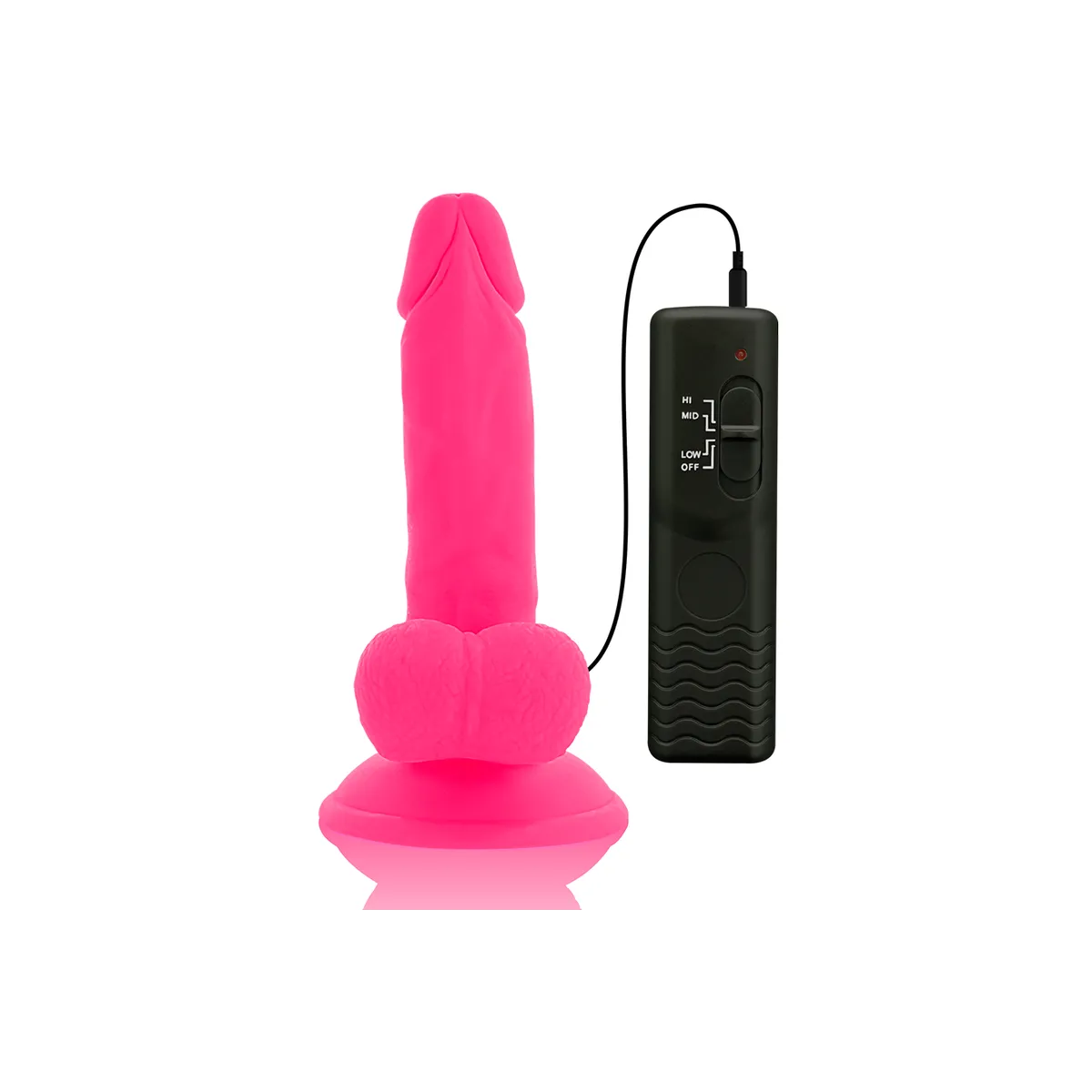 Flexibler Vibrierender Dildo Rosa 17 cm -O- 3,3 cm von Diversia | Fesselliebe.de