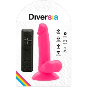 Flexibler Vibrierender Dildo Rosa 17 cm -O- 3,3 cm von Diversia