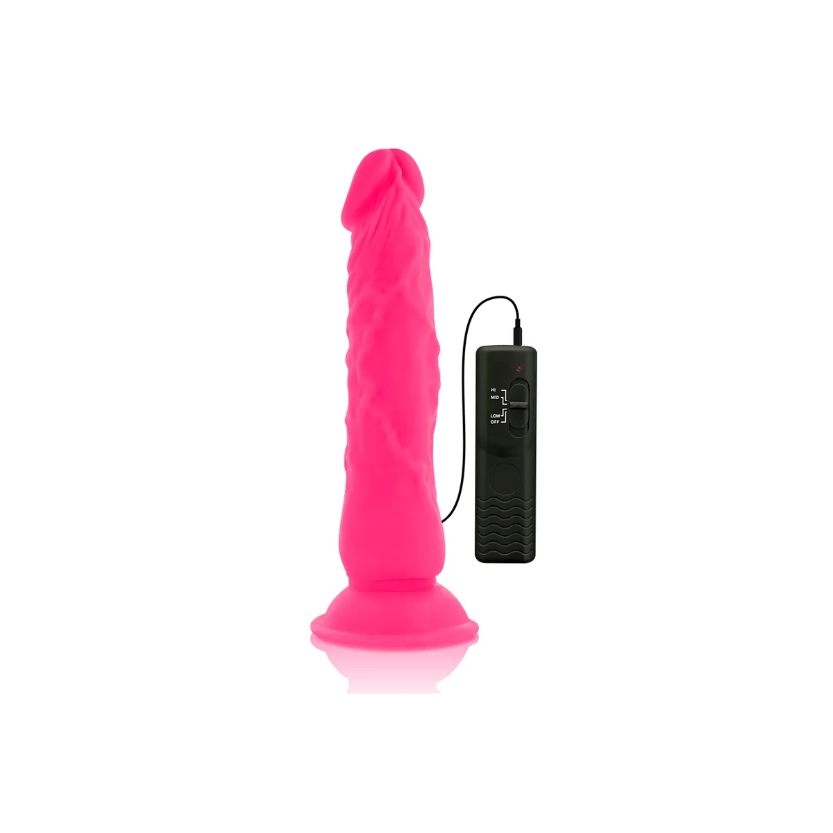 Flexibler Vibrierender Dildo Rosa 21 cm -O- 4,9 cm von Diversia | Fesselliebe.de