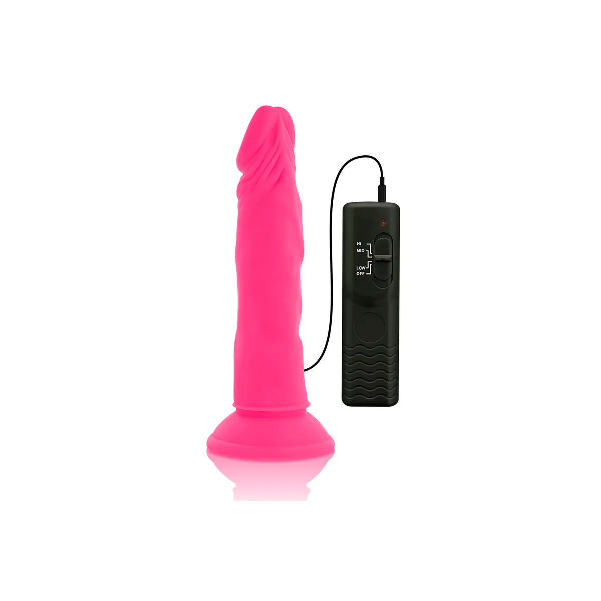 Flexibler Dildo mit Vibration Rosa 23 cm -O- 4,3 cm von Diversia | Fesselliebe.de
