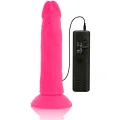 Flexibler Dildo mit Vibration Rosa 23 cm -O- 4,3 cm von Diversia