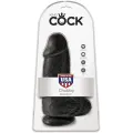 Polliger Realistischer Penis 23 cm Schwarz von King Cock