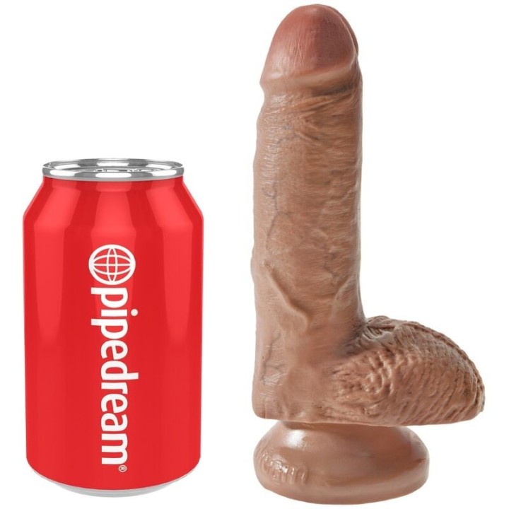 Realistischer Penis mit Kugeln 13,2 cm Karamell von King Cock | Fesselliebe.de