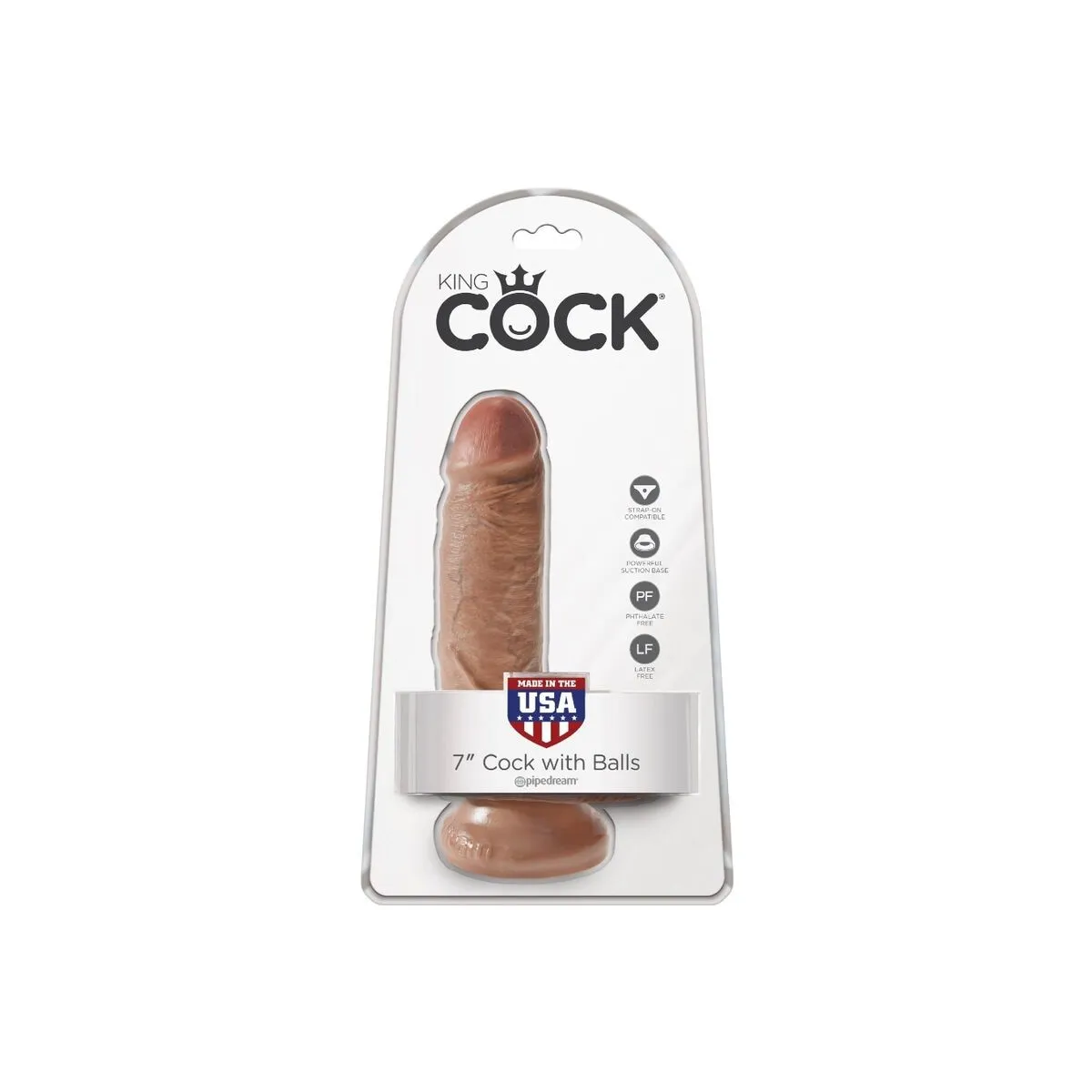 Realistischer Penis mit Kugeln 13,2 cm Karamell von King Cock | Fesselliebe.de