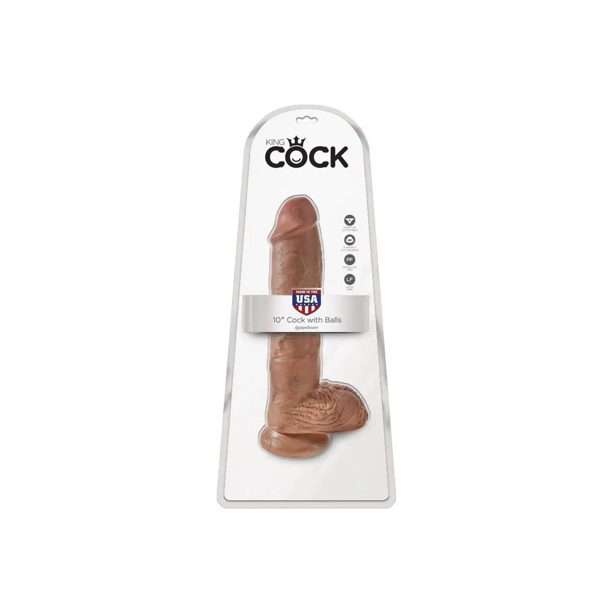 Realistischer Penis mit Kugeln 19,8 cm Karamell von King Cock | Fesselliebe.de