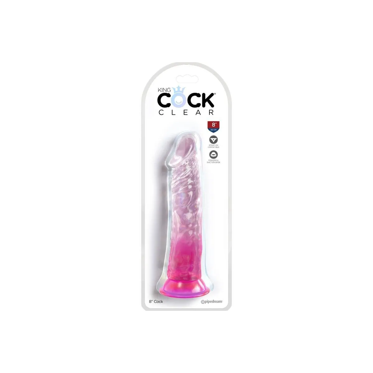 Clear Realistischer Penis 19,7 cm Rosa von King Cock | Fesselliebe.de