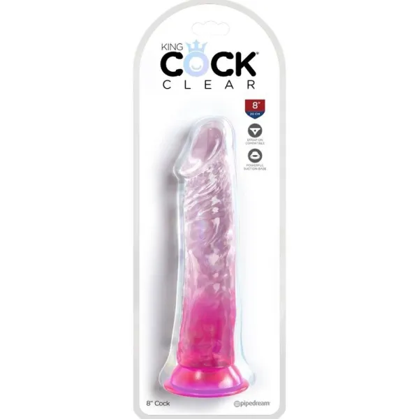 Clear Realistischer Penis 19,7 cm Rosa von King Cock | Fesselliebe.de
