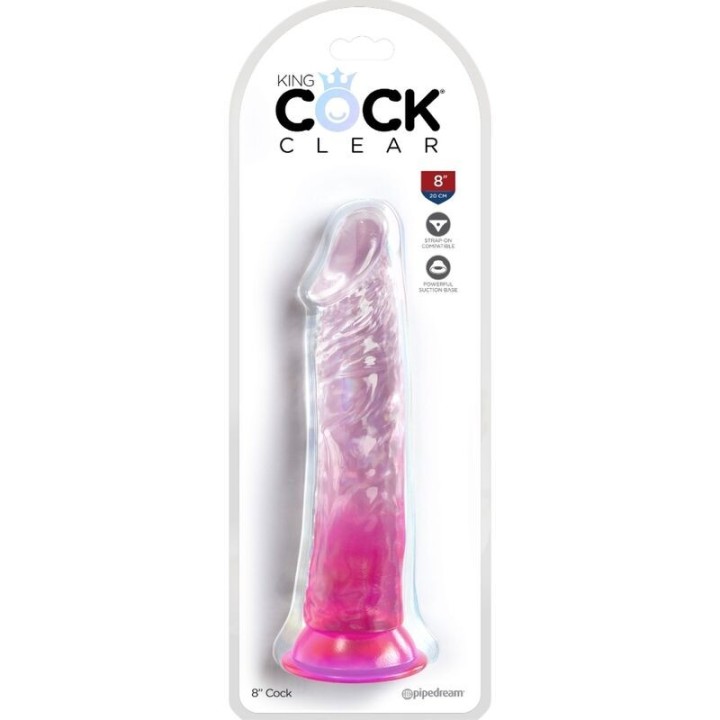 Clear Realistischer Penis 19,7 cm Rosa von King Cock | Fesselliebe.de