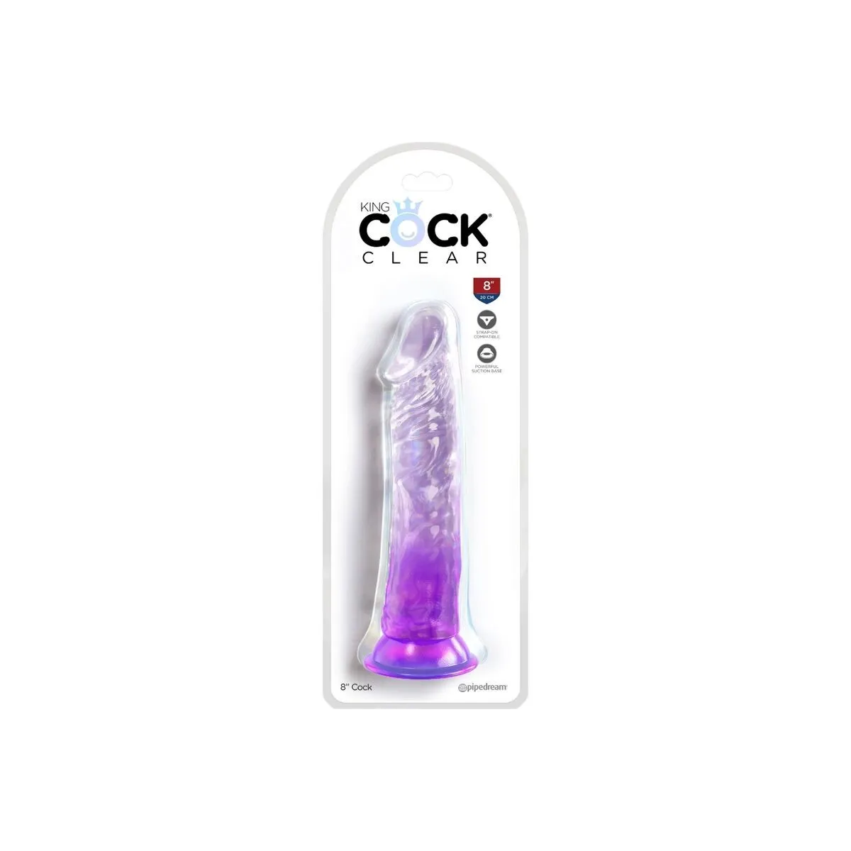 Clear Realistischer Penis 19,7 cm Lila von King Cock | Fesselliebe.de