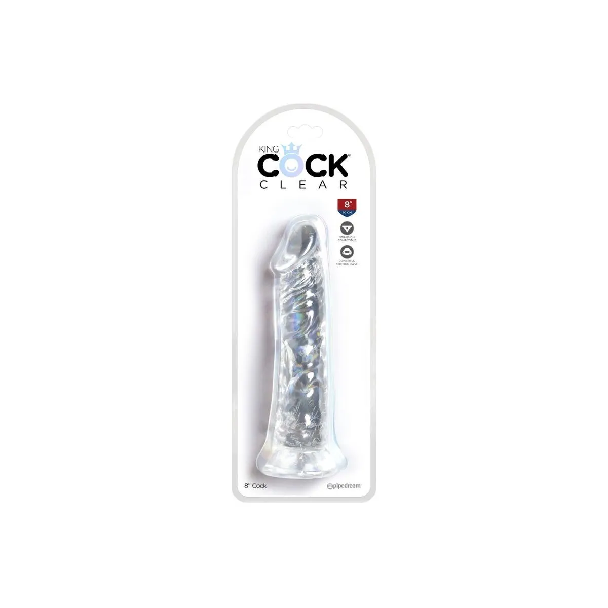 Klarer Realistischer Penis 19,7 cm Transparent von King Cock | Fesselliebe.de