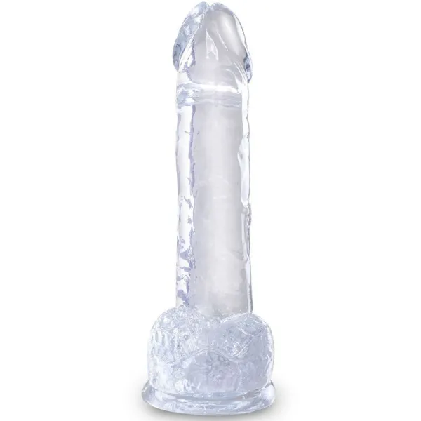 Clear Realistischer Penis mit Eieren 15,2 cm Transparent von King Cock | Fesselliebe.de