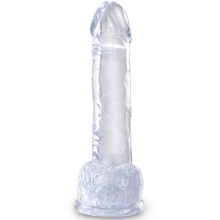 Clear Realistischer Penis mit Eieren 15,2 cm Transparent von King Cock | Fesselliebe.de