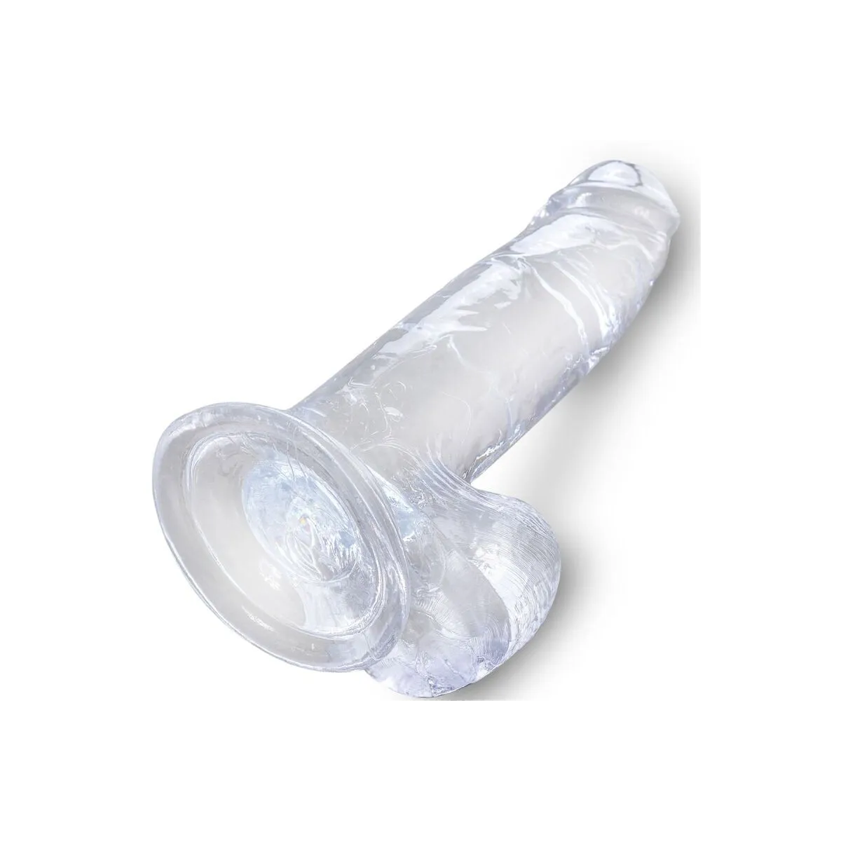 Clear Realistischer Penis mit Eieren 15,2 cm Transparent von King Cock | Fesselliebe.de