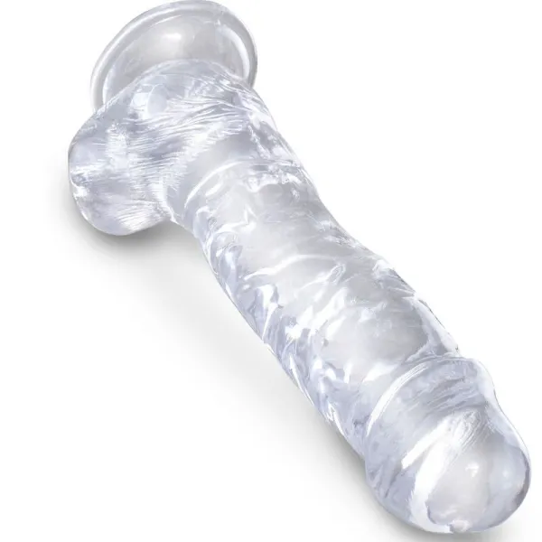 Clear Realistischer Penis mit Eieren 16,5 cm Transparent von King Cock | Fesselliebe.de