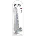Clear Dildo mit Hoden 24,8 cm Transparent von King Cock