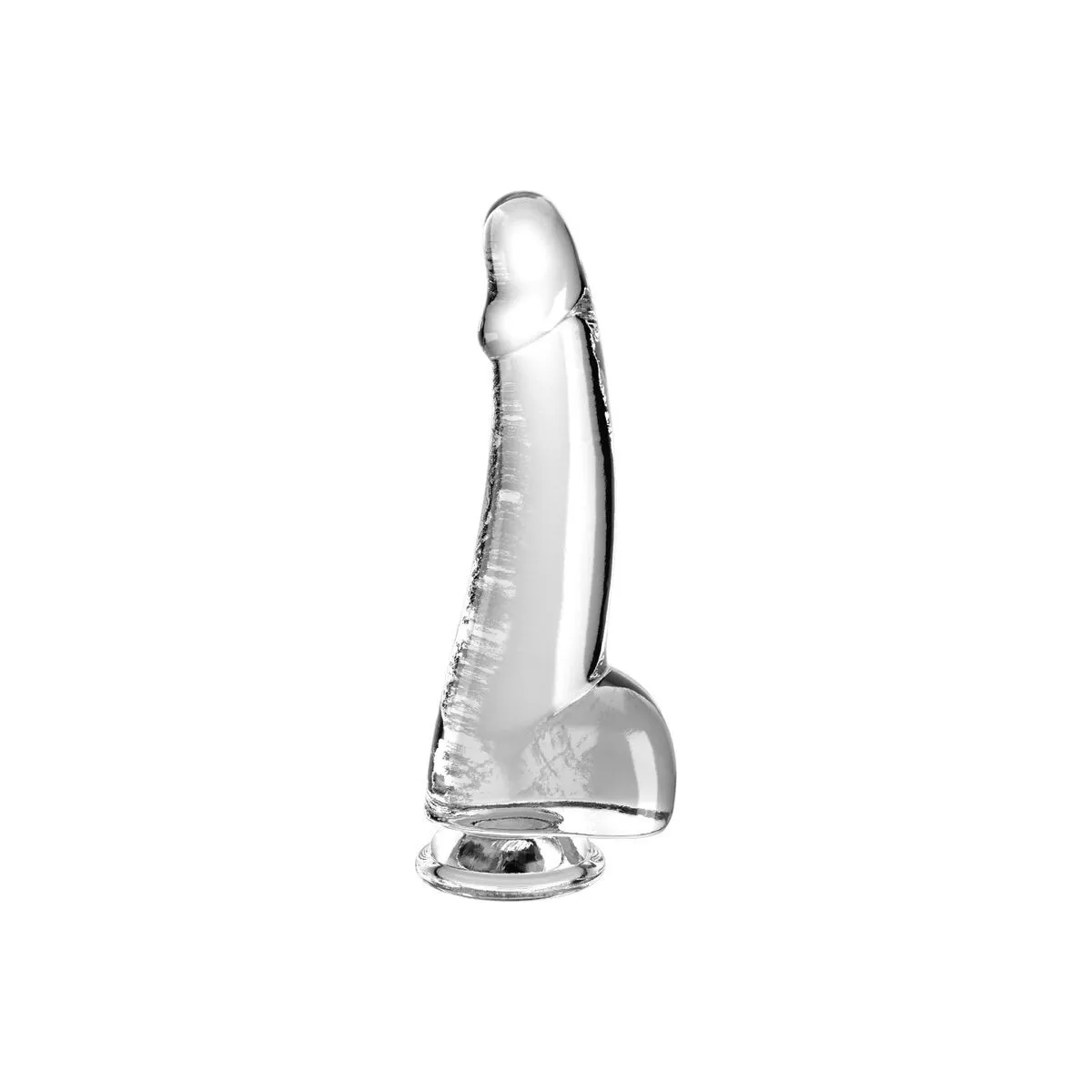 Clear Dildo mit Hoden 15,2 cm Transparent von King Cock | Fesselliebe.de