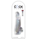 Clear Dildo mit Hoden 15,2 cm Transparent von King Cock | Fesselliebe.de