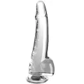 Clear Dildo mit Hoden 19 cm Transparent von King Cock