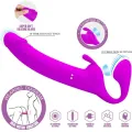 Zanini Strapless Strap-On 10 Vibrationen Lila von Pretty Love