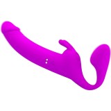 Zanini Strapless Strap-On 10 Vibrationen Lila von Pretty Love | Fesselliebe.de