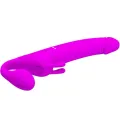 Zanini Strapless Strap-On 10 Vibrationen Lila von Pretty Love