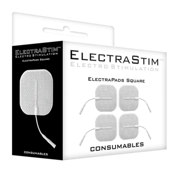 Quadratische Selbstklebende Pads von Electrastim | Fesselliebe.de