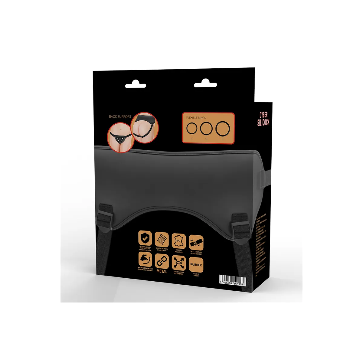 Strap-On-Gurt mit 3 Ringen Gratis von Cyber Silicock | Fesselliebe.de