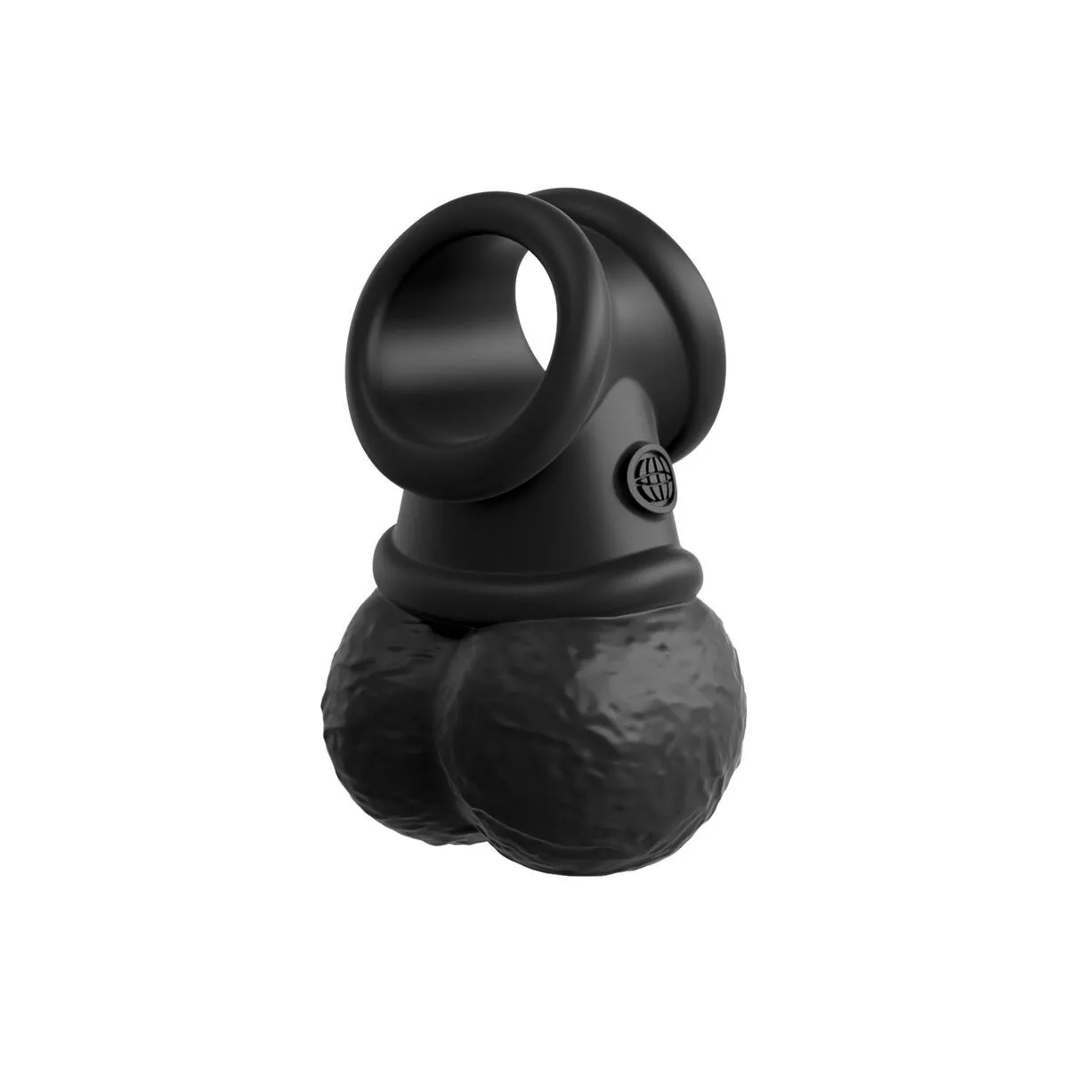 Elite Deluxe Verstellbares Harness-Kit Ring mit Hoden & Dildo 20,3 cm von King Cock | Fesselliebe.de