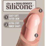 Elite Deluxe Verstellbares Harness-Kit Ring mit Hoden & Dildo 20,3 cm von King Cock | Fesselliebe.de
