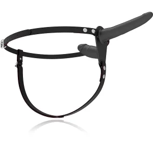 Doppelte Penetration Schwarzer Vibrator von Fetish Submissive Harness