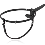 Doppelte Penetration Schwarzer Vibrator von Fetish Submissive Harness | Fesselliebe.de