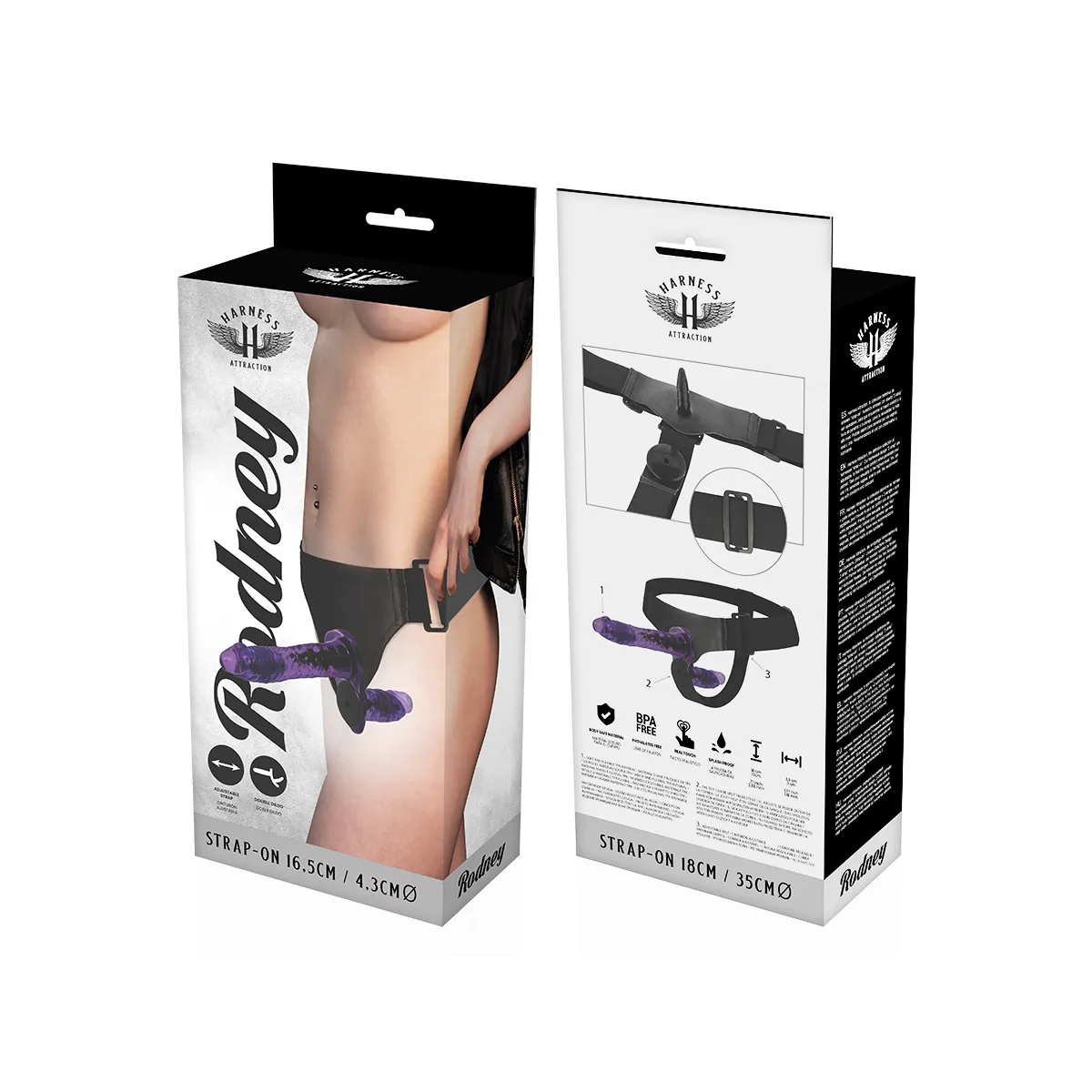 Rodney Double Penetraci N Vibrator 18 cm -O- 3,5 cm von Harness Attraction | Fesselliebe.de