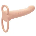Maxx Ribbed Dual Penetrator 10 Vibrationen Fleisch von Calexotics
