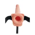Verstellbarer Gurt mit realistischem Penis mit Spritzenden Bällen 19 cm von Fetish Fantasy Series
