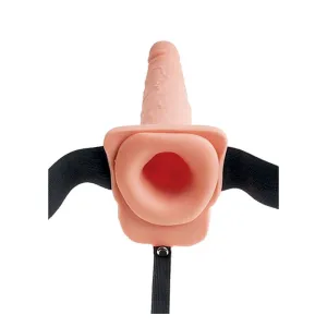 Verstellbarer Gurt mit realistischem Penis mit Spritzenden Bällen 19 cm von Fetish Fantasy Series