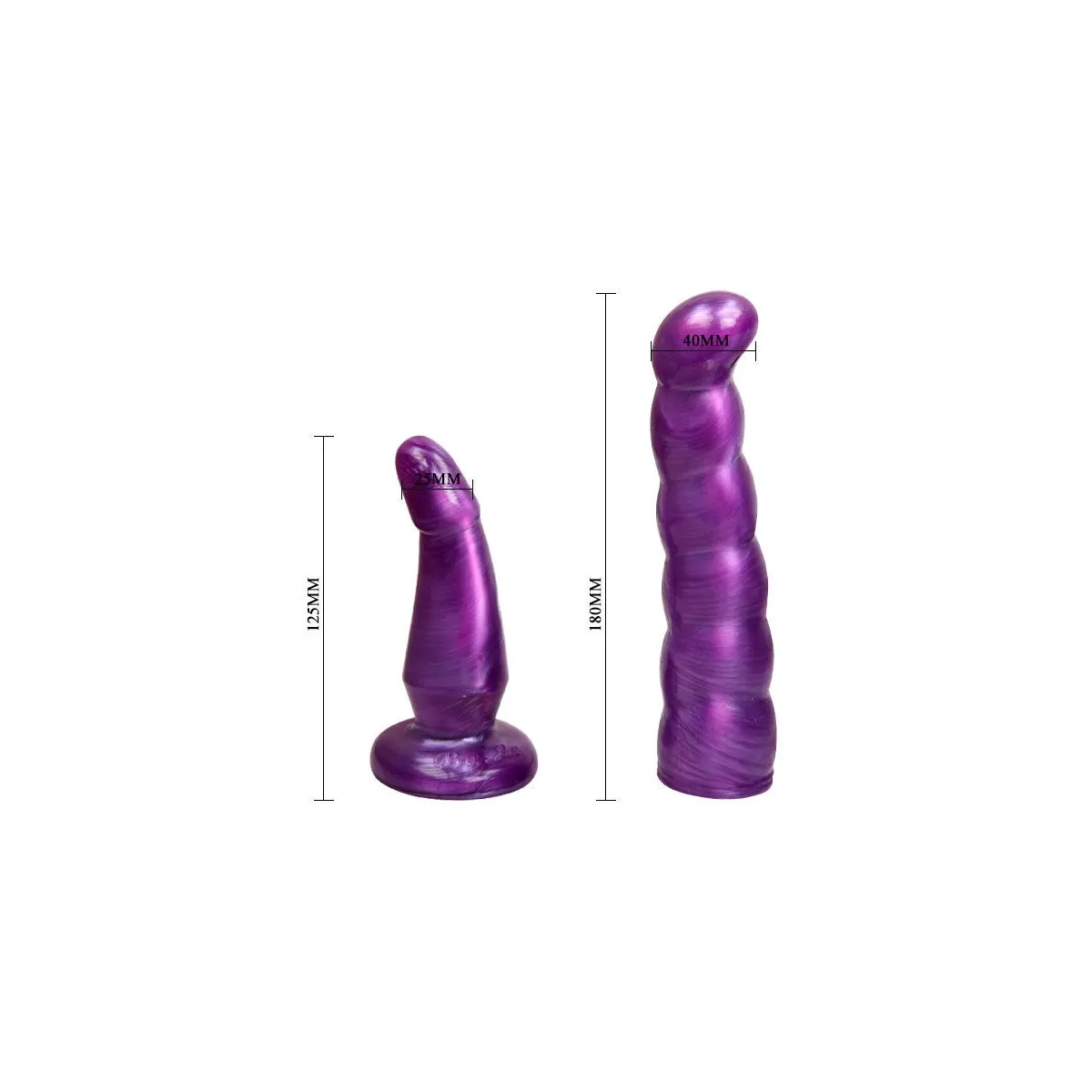 Weibliches Anal und Vaginalgeschirr Flieder G-Punkt 17 cm von Baile | Fesselliebe.de