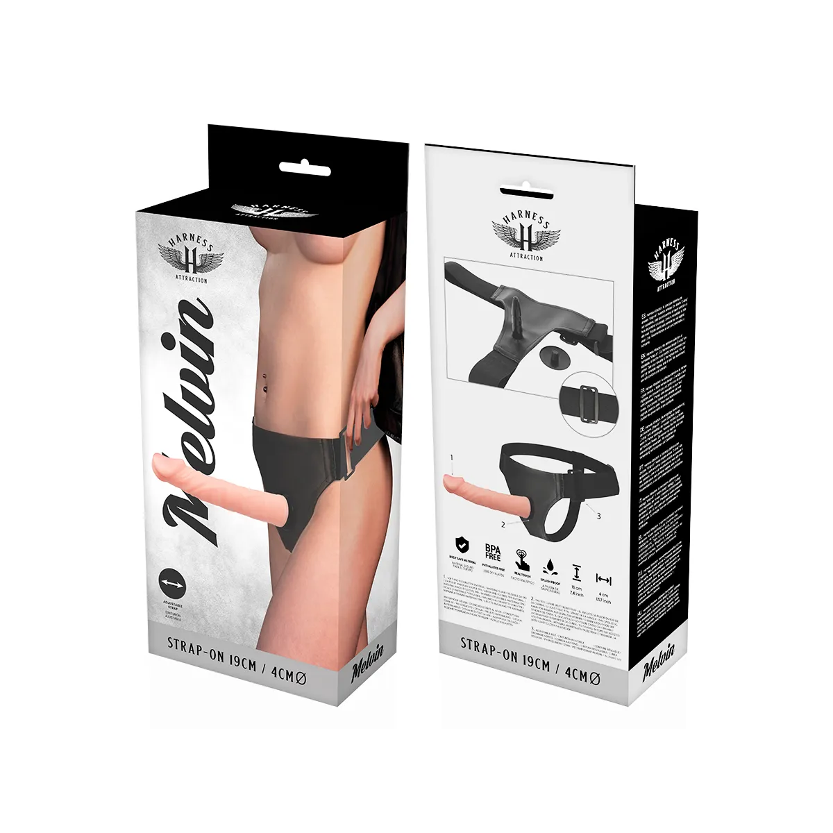 Rnes Melvin Flesh 19 cm -O- 4 cm von Harness Attraction | Fesselliebe.de