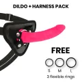 Toys Gurt + Dong Rosa Silikon 17 cm -O- 3 cm von Deltaclub