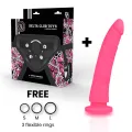 Toys Gurt + Dong Rosa Silikon 17 cm -O- 3 cm von Deltaclub