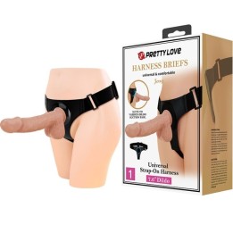 Harness-Hose Universal-Harness mit Dildo Jerry 21,8 cm Natur von Pretty Love | Fesselliebe.de