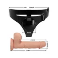 Harness-Hose Universal-Harness mit Dildo Jerry 21,8 cm Natur von Pretty Love